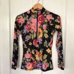 Anthropologie Alllihop floral rashguard Size S